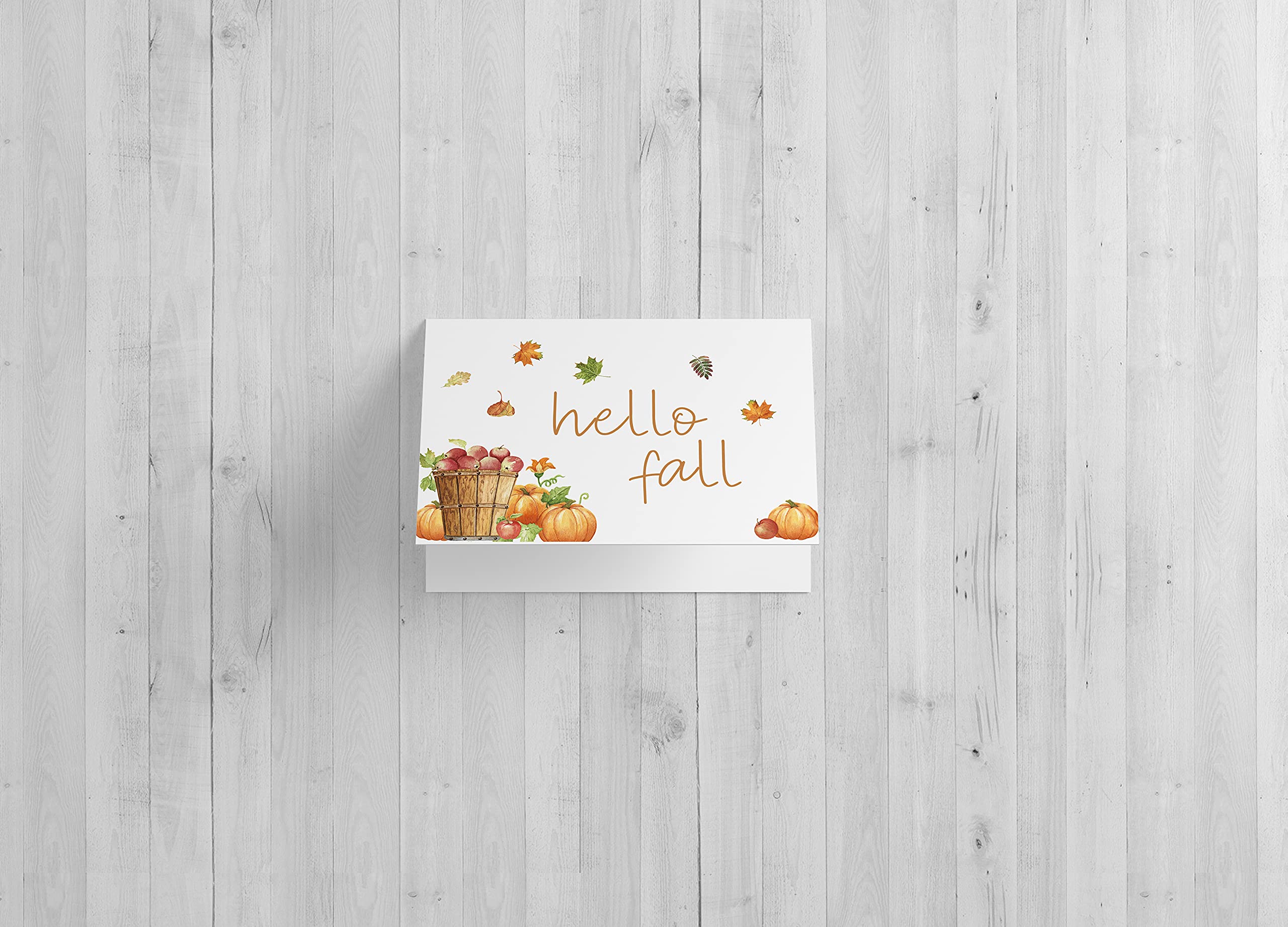 Red Door Inspirations Hello Fall Thanksgiving Note Cards, 25 cards and envelopes