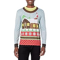 Men's 3D Photo-Realistic Ugly Christmas Sweater Long Sleeve T-Shirt