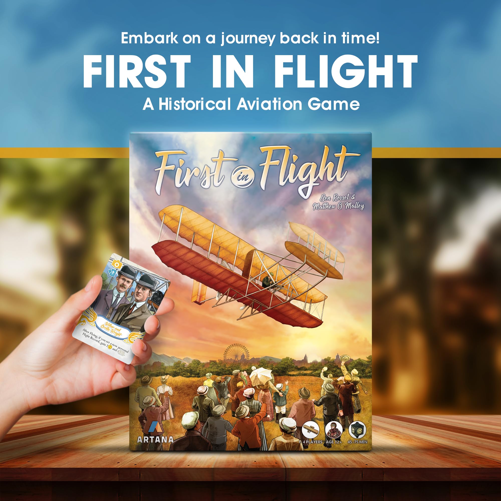 First in Flight: A Historical Aviation Board Game - Strategy Board Game for Teens, Adults and Families - A Flight-Themed Adventure Card Game for Airplane Enthusiasts and Gamers (Standard Edition)