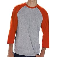 Youth Jersey Crew Neck Raglan 3/4 Sleeve Baseball Tee (6130)