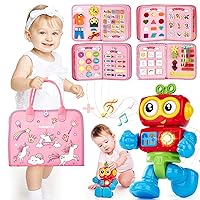 hahaland A 7-in-1 Busy Board and A Activity Robot Toy for Toddlers 1-3