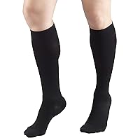 Truform HMNA 9808 Compression Stockings, Regular 15-20 mmHg, Below Knee BK, Men or Women, Closed Toe, Black, Small