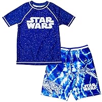 STAR WARS X-Wing TIE Fighter Stormtrooper Rash Guard and Swim Trunks Outfit Set Toddler to Big Kid