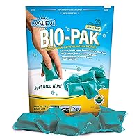 Bio-Pak RV Marine Natural Enzyme Black Holding Tank Deodorizer Drop-Ins, Camper, Boat, Camping Cassette Toilet Pods, Ocean Mist, 10 Pack
