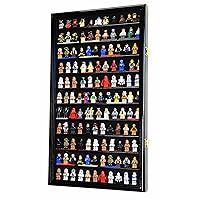 120 Minifigures Display Case Cabinet for Miniatures/Figurines/Mini Figures (Oak)