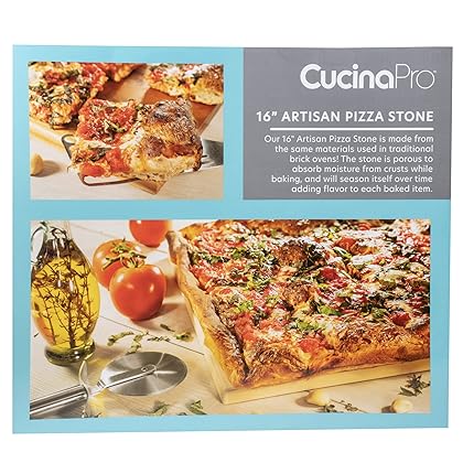 CucinaPro Pizza Stone for Oven, Grill, BBQ- Extra Thick 5/8