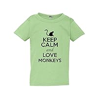 Keep Calm and Love Monkeys Ape Animal Lover Toddler Kids T-Shirt Tee