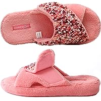 Women's Orthotic Slippers with Arch Support Adjustable Orthopedic Slipper Memory Foam Ladies House Shoes Indoor Slip On for Plantar Fasciitis