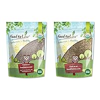 Organic Chia Bundle – Organic Chia Seeds, 8 Ounces and Organic Chia Seeds Flour, 8 Ounces- Non-GMO, Kosher, Raw, Vegan, Great for Cereals and Smoothies