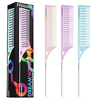 Dreamweaver Highlight Comb Set – Combs for Hair Stylist, Highlighting Comb, Hair Dye Comb, Hair Highlighter Comb with Metal Pick, Balayage Comb