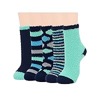 Century Star Womens Fuzzy Fluffy Cozy Warm Super Soft Slipper Socks Microfiber 3-8 Pairs Home Socks For Christmas