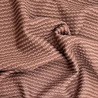 Texco Inc Rib Poly Rayon Spandex Heavy Weight Ribbed/4-Way Stretch/Knit Apparel DIY Fabric, Red Brown 1 Yard