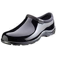 Sloggers Waterproof Garden Shoe for Women – Outdoor Slip On Rain and Garden Clogs with Premium Comfort Insole, (Classic Black), (Size 7)