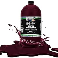 Pouring Masters Romance Novel Red Acrylic Ready to Pour Pouring Paint - Premium 64-Ounce Pre-Mixed Water-Based - for Canvas, Wood, Paper, Crafts, Tile, Rocks and More