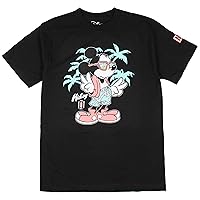Neff Disney Men's Mickey Mouse The Original Tropical Beach Graphic Print Adult T-Shirt