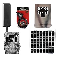 Spartan GoLive 2 AT&T 4G LTE Multi-Carrier Live Stream Dual Blackout IR Trail Camera with Security Lockbox, Locking Cable and 12V Solar Panel Trail Camera Charger