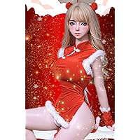 [Christmas Special] JUNYING Emily 1:1 Female Seamless Action Figures Full Silicone Material, Jydoll 161cm Flexible Female Figure Dolls for Cosplay/Photography/Arts (Hair Transplant)