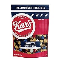 Kar’s Nuts Sweet ‘N Salty Trail Mix, 34 oz (Pack of 6) - Red, White & Blue Resealable Pouch, Healthy Snacks for Adults and Kids