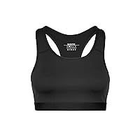 Snocks Ladies Recycled Polyester Sports Bra Black Size XS - XL Medium Support