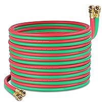 ABN Oxy Acetylene Hose, 100 Foot x 1/4 Inch - B Fitting Twin Cutting Torch Hose for Welding