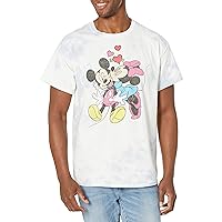 Disney Characters Mickey Minnie Love Young Men's Short Sleeve Tee Shirt