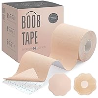 Tripsky XL Breast Lift Tape, BoobTape for Large Breasts,Body Tape for Fashion,Athletic Tape Boobtape &NippleCover for A-G Cup