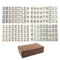 Chinese Mahjong Set,Travel Mini Mahjong Set,Mahjong Game Set, 149PCS/ Set Tiles Acrylic Material Mah-Jong for Kids Families Adults