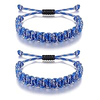 Jeka Handmade Braided Unisex Friendship Bracelets Distance Matching Bracelet 2 Pcs