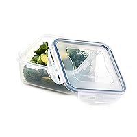 LOCK & LOCK Easy Essentials Food Storage lids/Airtight containers, BPA Free, Square-20 oz-for Coffee, Clear