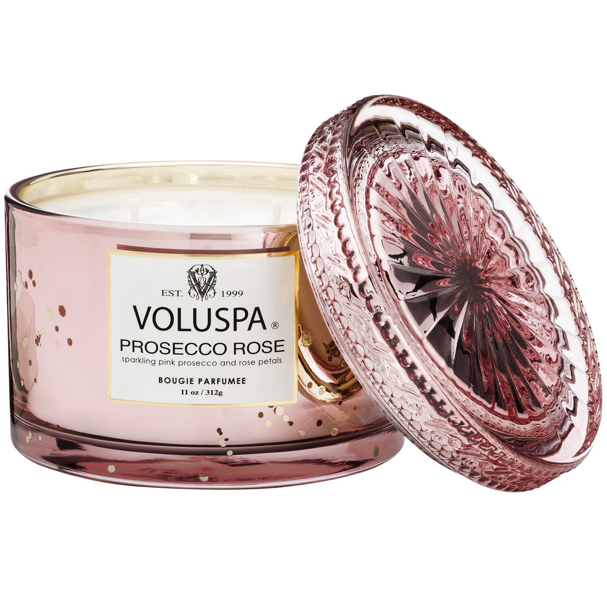 Voluspa Prosecco Rose Corta Maison Boxed Glass Candle, 11 Ounces
