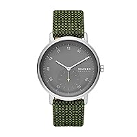 Skagen Kuppel or Riis Minimalist Men's Watch with Stainless Steel Mesh or Leather Band