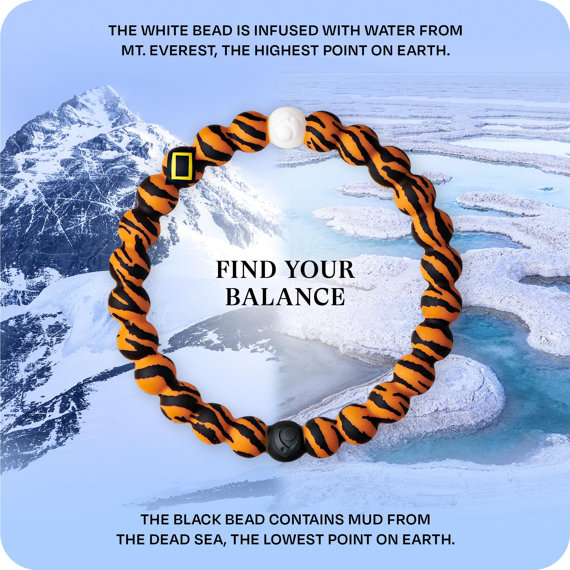 Lokai Silicone Beaded Bracelet for Women & Men, National Geographic Collection - Silicone Bracelet Slides-On, Comfortable Fit