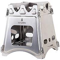 WoodFlame Ultra Lightweight Portable Wood Burning Camping Stove, Backpacking Stove, Stainless Steel with Nylon Carry Case - Perfect for Survival Packs & Emergency Preparedness