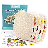 Etcokei Microwave Flower Press Kit, Quick Flower Pressing Tool, Flower Preservation Kit Large Flower Press for Plant Arts, Great for Resin Arts Scrapbooking Nail Craft, Adults Kids DIY Arts Reusable