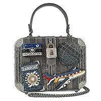 Mary Frances womens Mile High Top Handle Bag, Grey, One Size US