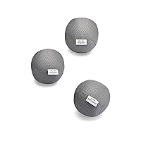 Full Circle Loads of Fun Anti-Static Dryer, Set of 3 – Quiet, Scent-Free and Hypoallergenic Reusable Fabric Softener Laundry Balls – Non Toxic and Vegan, Gray 3 Count