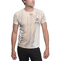 Men's Santo Hand Dyed Embroidered T-Shirt Tan XL
