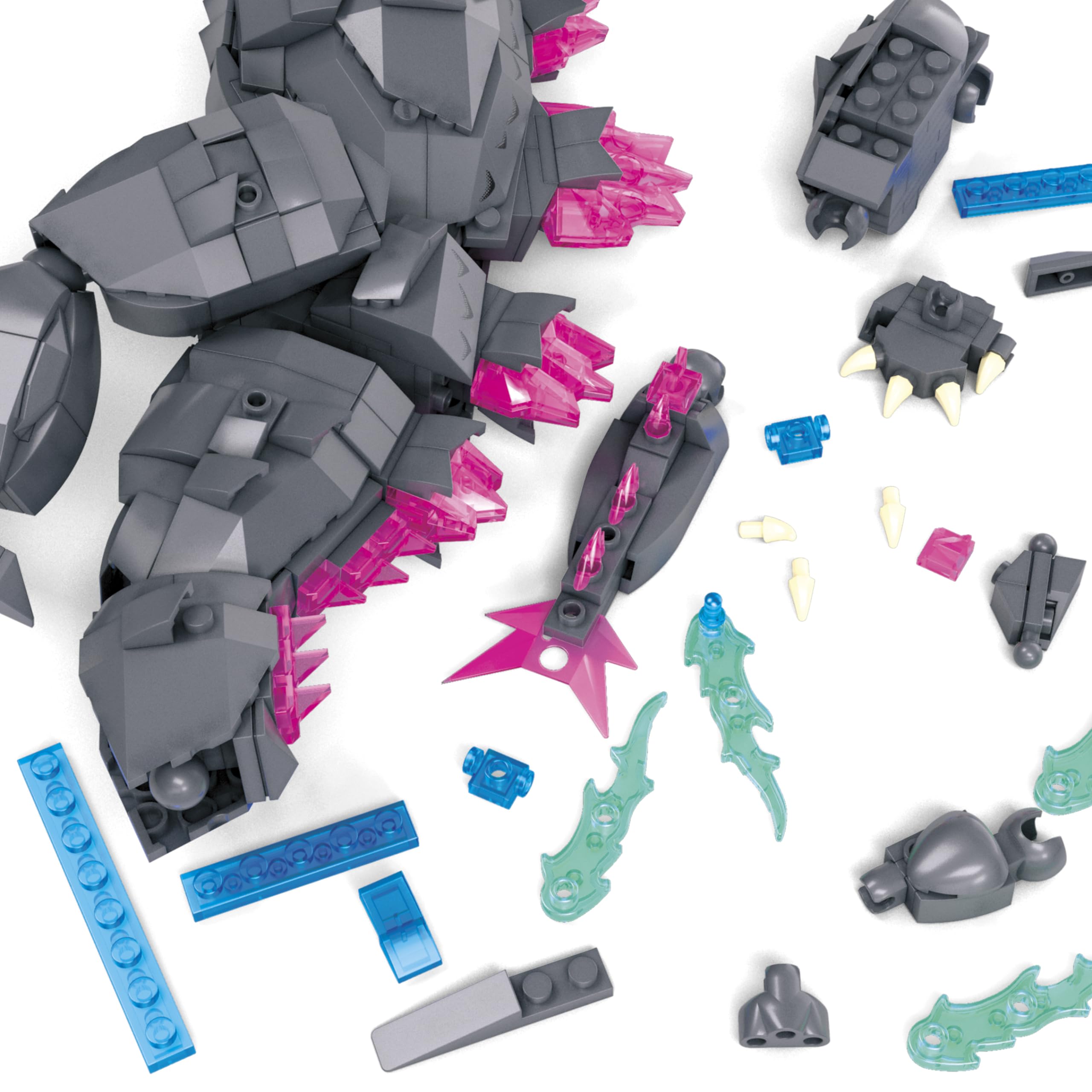 Mega Godzilla x Kong: The New Empire Building Set, Godzilla Action Figure with 543 Pieces and Accessories, Build & Display Toy for Adult Collectors