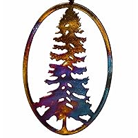 California Redwood Iridescent Pendant Necklace on Adjustable Natural Fiber Cord
