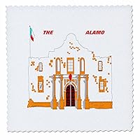 3dRose qs_45081_3 The Alamo for Kids-Quilt Square, 8 by 8-Inch