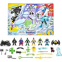 DC Super Friends Imaginext DC Super Friends Advent Calendar, 24 mystery toys including figures, accessories and a vehicle for preschool kids