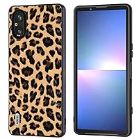 Phone Case Case Compatible with Sony Xperia 5V,Leopard Spots Slim Thin Hard PC Shock Absorption Full Protective Rugged Cove Compatible with Xperia 5V (Color : Yellow)