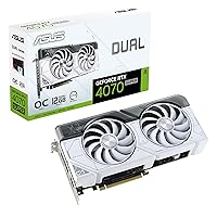 ASUS Dual GeForce RTX™ 4070 Super White OC Edition (PCIe 4.0, 12GB GDDR6X, DLSS 3, HDMI 2.1a, DisplayPort 1.4a, 2.56-Slot Design, Axial-tech Fan Design, Auto-Extreme Technology, and More)
