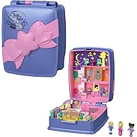 Polly Pocket Collector Compact with 3 Micro Dolls, Heritage Keepsake Collection Starlight Dinner Party