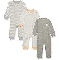 Amazon Essentials Unisex Babies' Cotton Footless Zip-Front Sleep and Play, Pack of 3