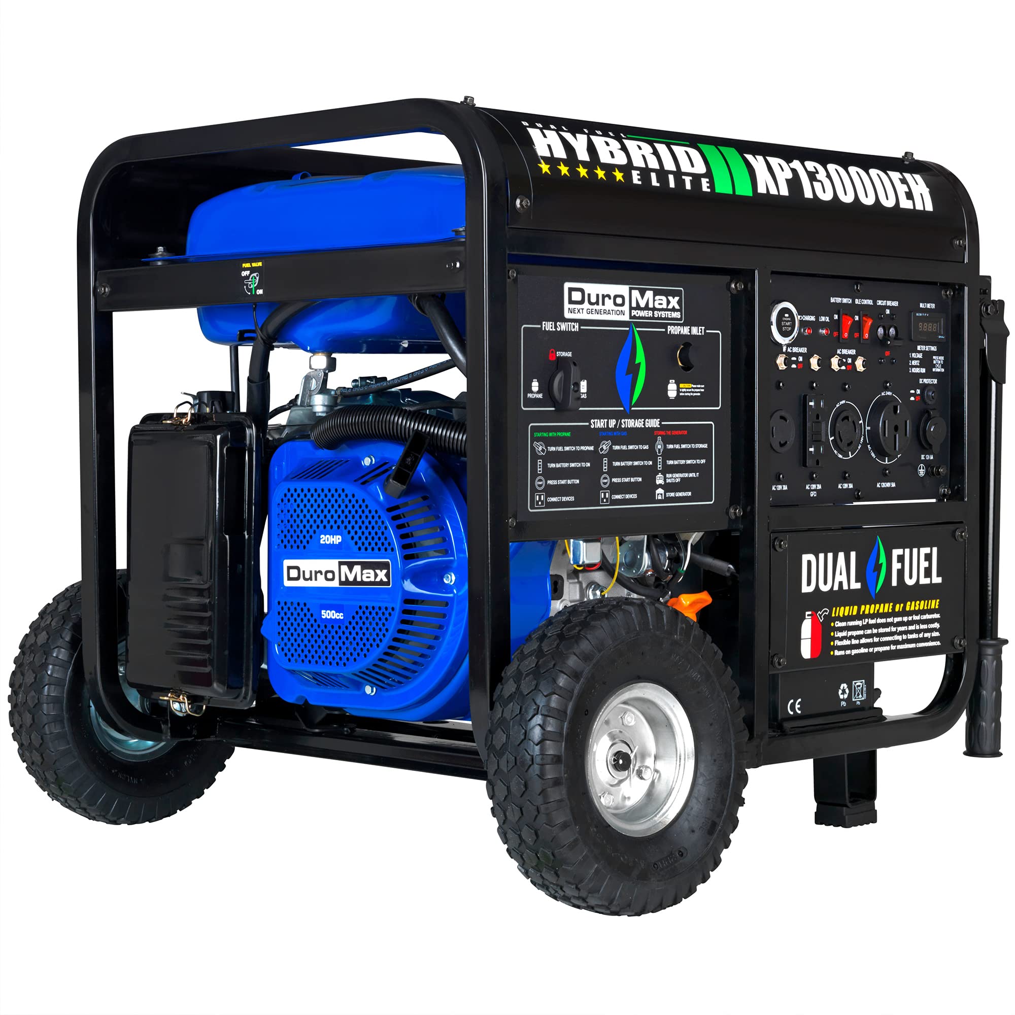 Mua DuroMax XP13000EH Dual Fuel Portable Generator 13000 Watt Gas or  Propane Powered Electric Start-Home Back Up, Blue/Gray trên Amazon Mỹ chính  hãng 2023 | Giaonhan247