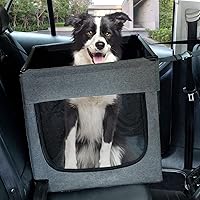 Car Seat for Dogs - Large Dog Car Seat with Stable Structure, Waterproof Pet Car Seat for Back and Front Seat of The Car, Pickup and Trucks, Perfect Dog car seat for Medium and Large Dog