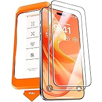 TORRAS Diamond Shield for iPhone 15 Pro Screen Protector [Military-Grade Protection] 9H+ Unbreakable Shatterproof Aerospace Tempered Glass Full Coverage InstaFit Bubble-Free, 2-Pack