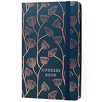 Boxclever Press Small Address Book with Over 400 Spaces! Hardcover Address Book with Alphabetical Tabs, Pocket & Change of Address Labels. Stunning Address Books - 8 x 5''