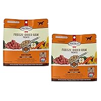 Primal Freeze Dried Dog Food Pronto, Beef; Scoop & Serve, Complete & Balanced Meal; Also Use as Topper or Treat; Premium, Healthy, Grain Free High Protein Raw Dog Food (16 oz, 2-Pack)